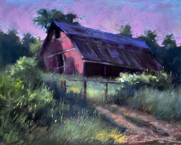 Fading Red Barn