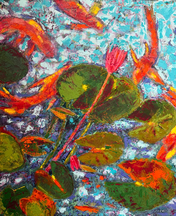Koi And Lilies