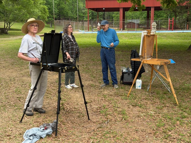 Easels Under the Oaks