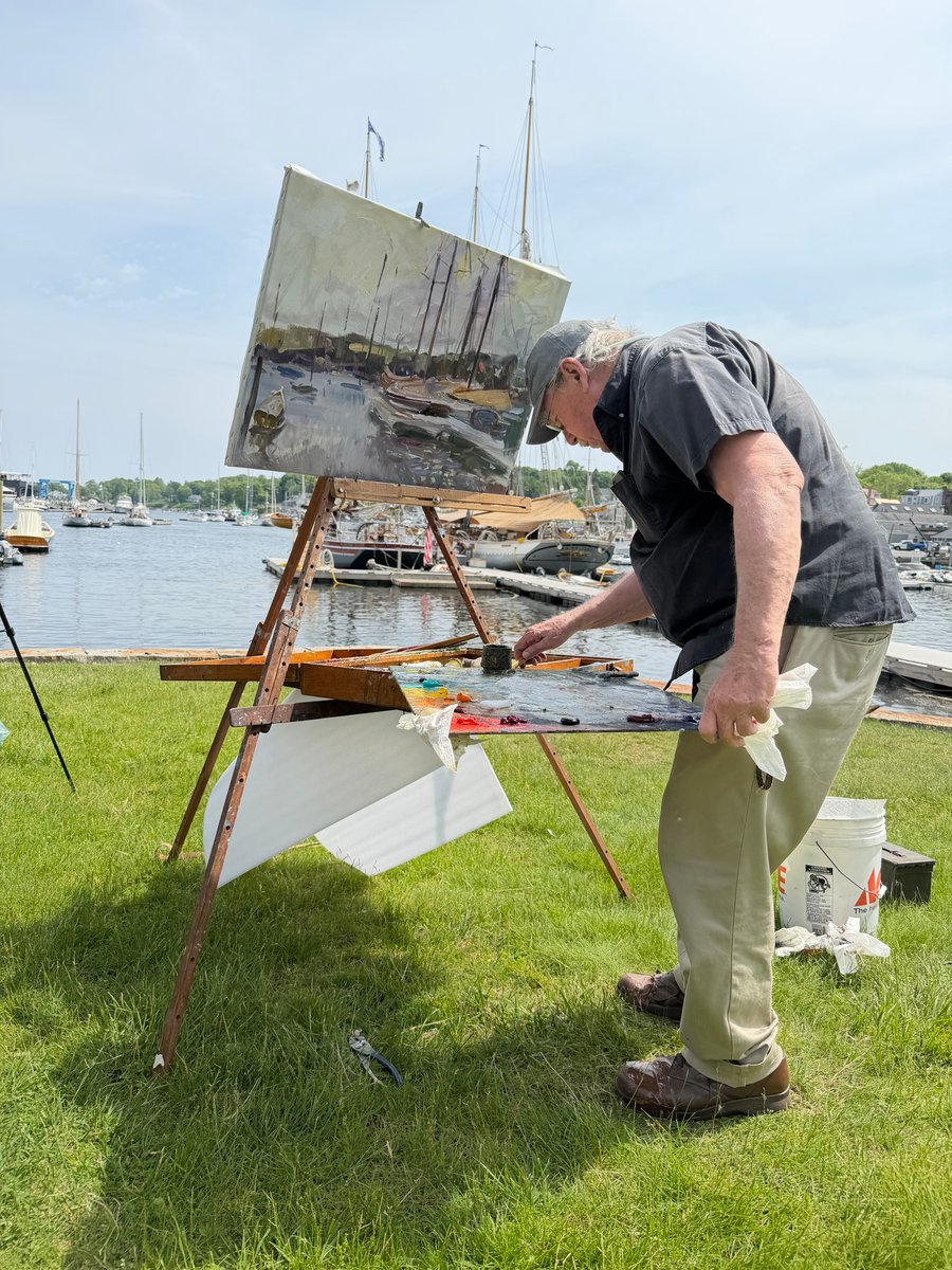 Robert Gruppé at the easel
