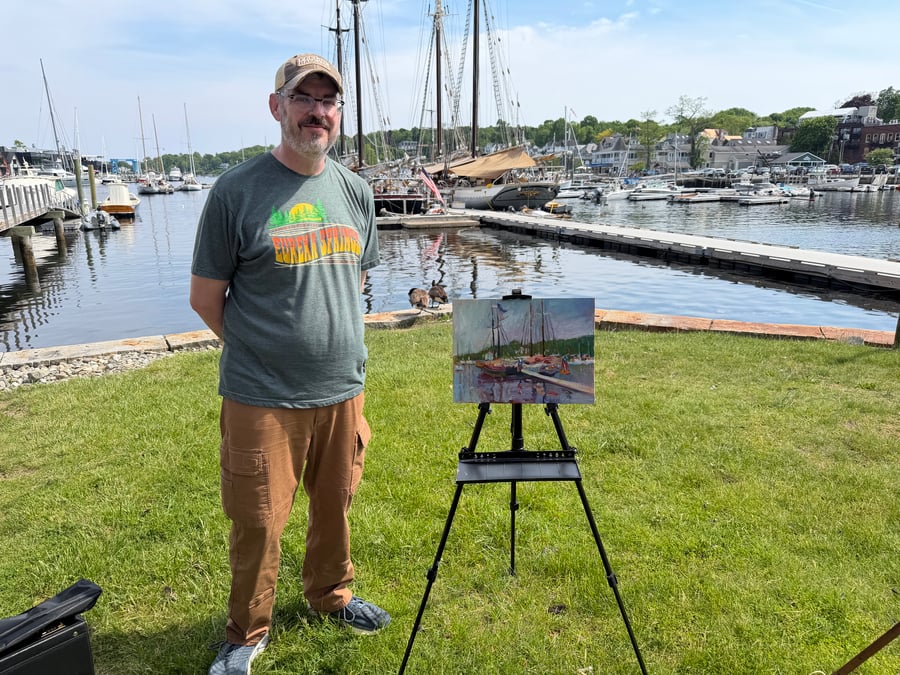 me with my completed painting